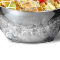 Large Salad Bowl on Ice with Lid, Chilled Mixing Serving Bowl for Party