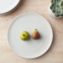 White Round Stoneware Dinner Plate