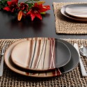 Dinnerware, Brown, Set of 16