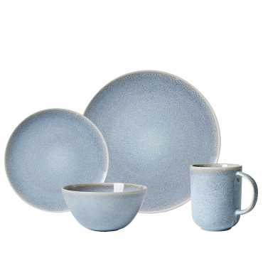 Blue Round Stoneware...