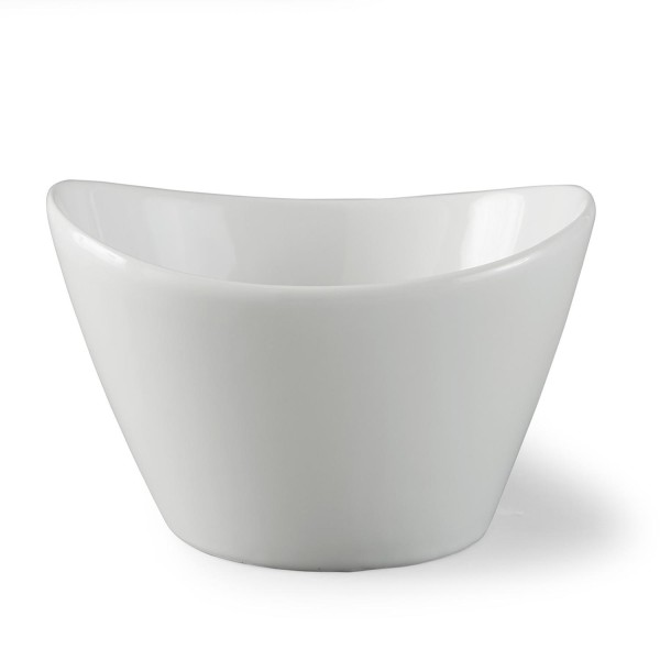 White Porcelain Wavy Serve Bowl