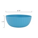 Blue Round Plastic Bowl, 38-Ounce