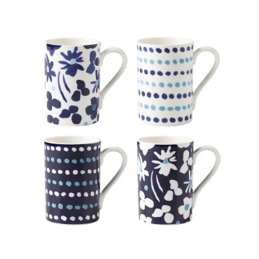 Floral Mug Set, 4 Pi...