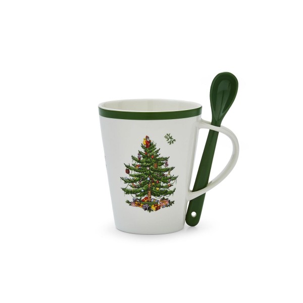 Christmas Tree Mug and Spoon Set, 2 Piece