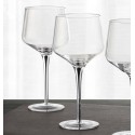 Set of 4 Black-Cased Stem Wine Glasses