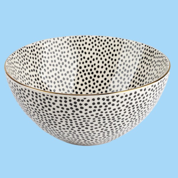 Thyme & Table Stoneware Large Bowl, Dot