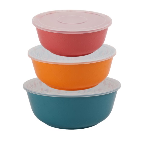 Fresh Floral 6-Piece Melamine Bowl Set, Multi-color