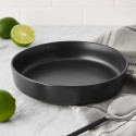 Matte Black Stoneware Dinner Bowl