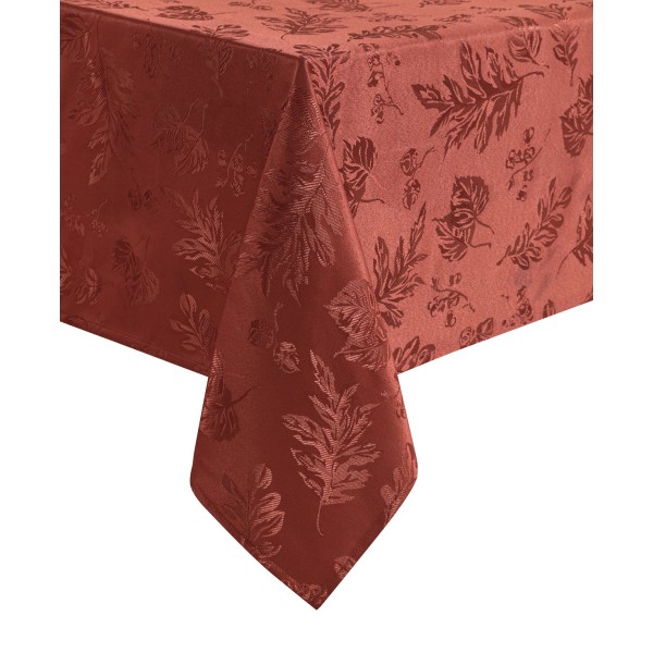 Elegant Woven Leaves Jacquard Damask Tablecloth, 60