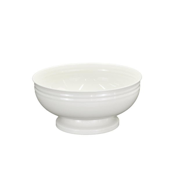 Vanilla White Steel Serve Bowl, 11.73 in x 5.51 in H