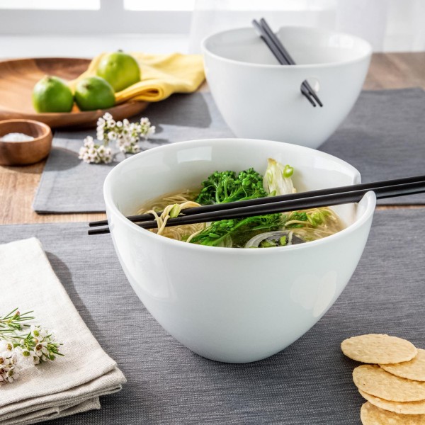 White Porcelain Noodle Bowl