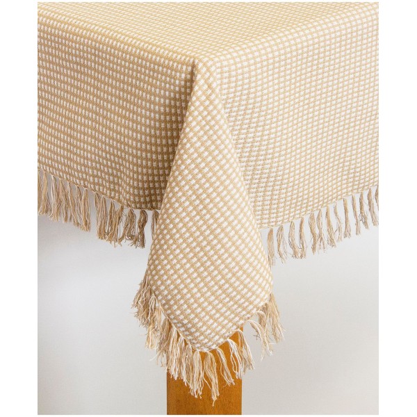 Ecru 100% Cotton Tablecloth 60